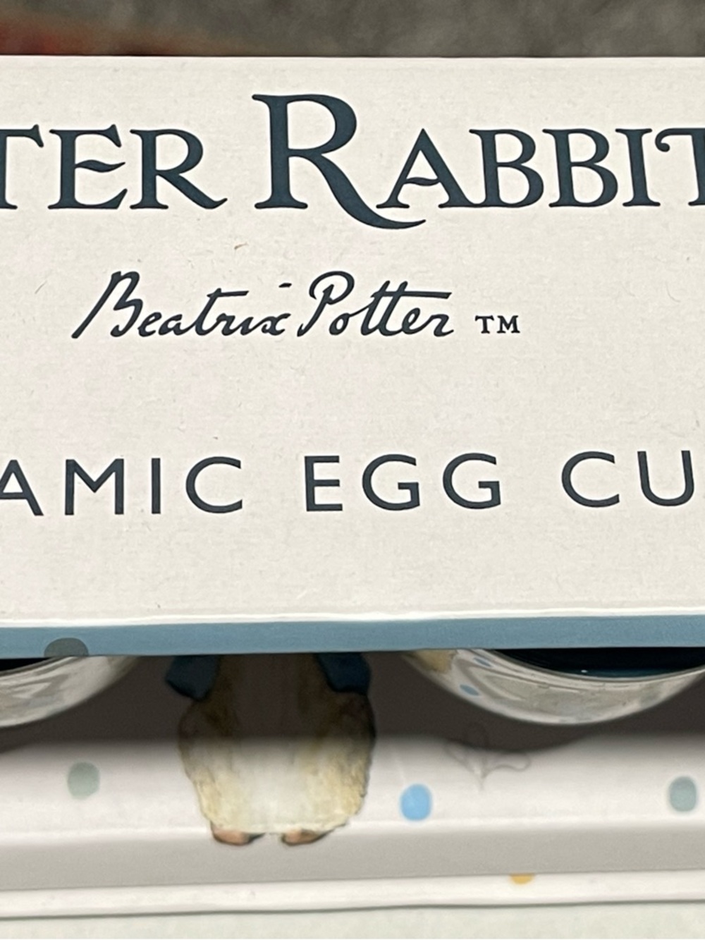 Beatrix Potter Peter Rabbit Ceramic Egg Cup Set - Pastel Floral - Picture 7 of 9